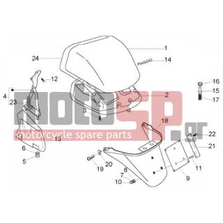 PIAGGIO - X8 125 < 2005 - Body Parts - COVER BACK - 219277 - ΠΑΞΙΜΑΔΙ M6 6H