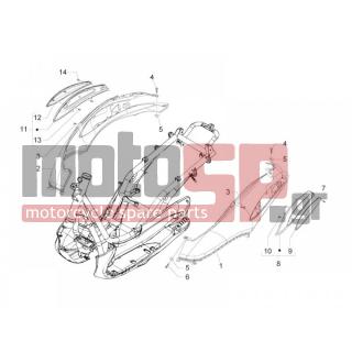 PIAGGIO - BEVERLY 300 IE TOURER E3 2009 - Body Parts - Side skirts - Spoiler - 575249 - ΒΙΔΑ M6x22 ΜΕ ΑΠΟΣΤΑΤΗ