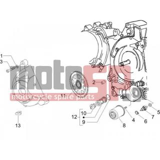 PIAGGIO - X8 125 POTENZIATO 2006 - Κινητήρας/Κιβώτιο Ταχυτήτων - COVER flywheel magneto - FILTER oil