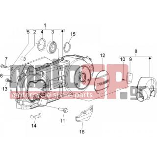 PIAGGIO - X8 125 STREET EURO 2 2006 - Engine/Transmission - COVER sump - the sump Cooling - 8413805 - ΚΑΠΑΚΙ ΚΙΝΗΤΗΡΑ SCOOTER 125200 CC
