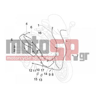 PIAGGIO - X8 125 STREET EURO 2 2007 - Frame - cables - 434541 - ΒΙΔΑ M6X16 SCOOTER CL10,9