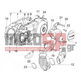 PIAGGIO - X8 150 STREET EURO 2 2008 - Engine/Transmission - COVER sump - the sump Cooling - 845395 - ΔΙΑΦΡΑΓΜΑ ΑΕΡΟΣ FLY 125/150 4T