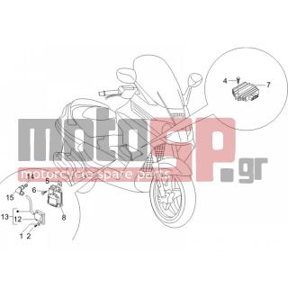 PIAGGIO - X8 150 STREET EURO 2 2008 - Electrical - Voltage regulator -Electronic - Multiplier - 434541 - ΒΙΔΑ M6X16 SCOOTER CL10,9