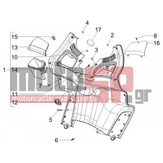 PIAGGIO - X8 150 STREET EURO 2 2008 - Body Parts - Storage Front - Extension mask - 483859 - ΤΑΠΑ ΛΑΣΤ ΚΑΠ SCOOTER-HEX