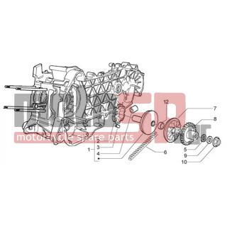 PIAGGIO - X8 200 < 2005 - Engine/Transmission - pulley drive - 4857135 - ΡΑΟΥΛΑ ΒΑΡ SCOOTER 125-200 4T 10,7gr ΣΕΤ