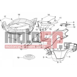PIAGGIO - X8 200 2005 - Body Parts - COVER steering - 599415000P - ΚΑΠΑΚΙ ΤΙΜ ΜΕΣΑΙΟ Χ8 ΜΑΥΡΟ