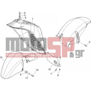 PIAGGIO - X8 200 2005 - Body Parts - Apron radiator - Feather - 62099100RE - ΚΑΠΑΚΙ ΜΠΡ Χ8 806/A