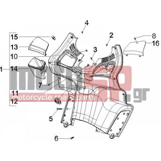PIAGGIO - X8 200 2007 - Body Parts - Storage Front - Extension mask - 575249 - ΒΙΔΑ M6x22 ΜΕ ΑΠΟΣΤΑΤΗ