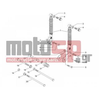 PIAGGIO - X8 250 IE 2005 - Suspension - Place BACK - Shock absorber - 597081 - ΒΙΔΑ Μ10Χ210