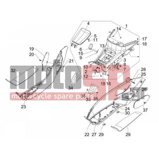 PIAGGIO - X8 250 IE 2007 - Body Parts - Central fairing - Sill - 830056 - ΠΛΑΚΑΚΙ