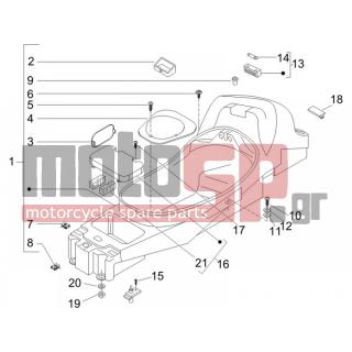 PIAGGIO - X8 250 IE 2007 - Body Parts - bucket seat - 620269 - ΚΑΠΑΚΙ ΜΠΑΤΑΡΙΑΣ Χ8