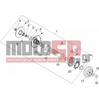 PIAGGIO - X8 250 IE 2007 - Engine/Transmission - drifting pulley - 486324 - ΠΑΞΙΜΑΔΙ ΑΣΦΑΛΕΙΑΣ SCOOTER 125300