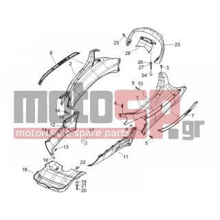 PIAGGIO - X8 250 IE 2005 - Body Parts - Side skirts - Spoiler - 259830 - ΒΙΔΑ SCOOTER