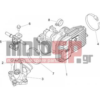 PIAGGIO - X8 250 IE 2007 - Engine/Transmission - Throttle body - Injector - Fittings insertion - 830061 - ΠΑΞΙΜΑΔΙ M5X16
