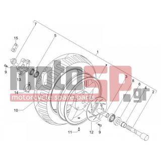 PIAGGIO - X8 250 IE 2005 - Frame - front wheel - 597679 - ΒΑΛΒΙΔΑ ΤΡΟΧΟΥ TUBELESS