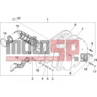 PIAGGIO - X8 250 IE 2005 - Engine/Transmission - Air filter - 830056 - ΠΛΑΚΑΚΙ