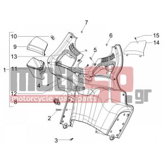 PIAGGIO - X8 250 IE 2007 - Body Parts - Storage Front - Extension mask - 259349 - ΒΙΔΑ 4,2X13