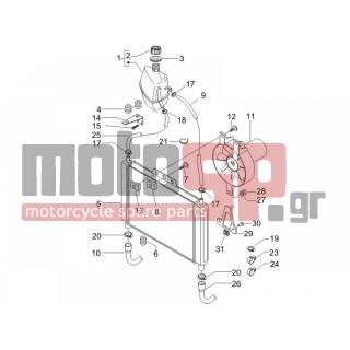 PIAGGIO - X8 400 IE EURO 3 2008 - Engine/Transmission - cooling installation - 258904 - ΤΑΠΑ