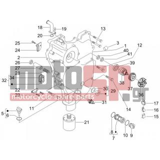 PIAGGIO - X8 400 IE EURO 3 2008 - Engine/Transmission - COVER flywheel magneto - FILTER oil - 414838 - ΒΙΔΑ M6x35