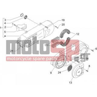 PIAGGIO - X8 400 IE EURO 3 2007 - Engine/Transmission - COVER sump - the sump Cooling - 414834 - ΒΙΔΑ