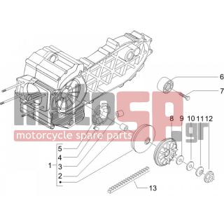 PIAGGIO - X8 400 IE EURO 3 2008 - Engine/Transmission - driving pulley - 849914 - ΡΑΟΥΛΑ ΒΑΡ SCOOTER 400 ΠΡΑΣ 18,7gr Χ8ΤΕΜ