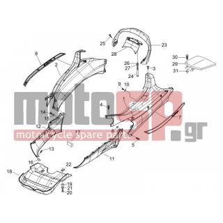 PIAGGIO - X8 400 IE EURO 3 2007 - Body Parts - Side skirts - Spoiler - 620300 - ΚΑΠΑΚΙ ΠΙΣΩ ΣΕΛΑΣ Χ8 AΒΑΦΟ