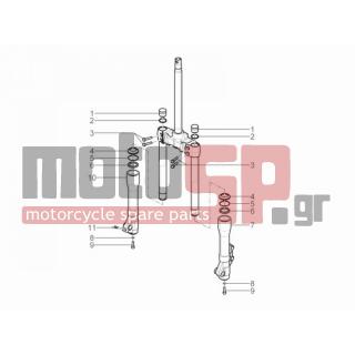 PIAGGIO - BEVERLY 300 RST 4T 4V IE E3 2014 - Suspension - FORK accessories (Kayaba) - 497189 - ΡΟΔΕΛΑ ΠΥΡΟΥΝΙΟΥ BEVERLY