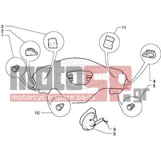 PIAGGIO - X9 125 < 2005 - Electrical - ELECTRICAL PROVISIONS-HORN - 581409 - Διακόπτης φλας