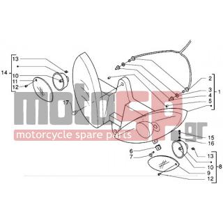 PIAGGIO - X9 125 < 2005 - Electrical - FRONT LIGHTS - 582269 - Διαφανές καπάκι
