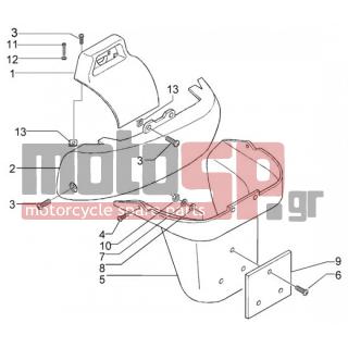 PIAGGIO - X9 125 EVOLUTION < 2005 - Body Parts - COVER BACK - 258249 - ΒΙΔΑ M4,2x19 (ΛΑΜΑΡΙΝΟΒΙΔΑ)