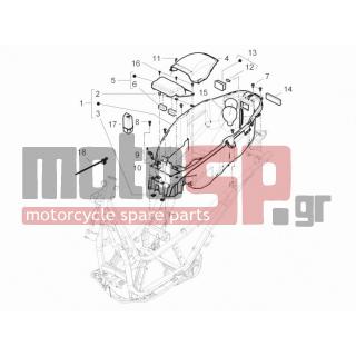 PIAGGIO - BEVERLY 300 RST 4T 4V IE E3 2012 - Body Parts - bucket seat - 258249 - ΒΙΔΑ M4,2x19 (ΛΑΜΑΡΙΝΟΒΙΔΑ)