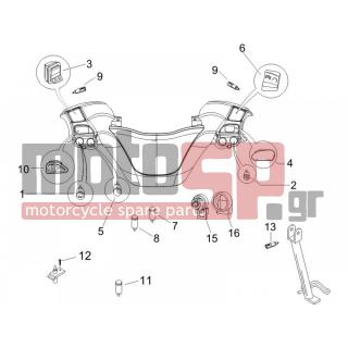 PIAGGIO - X9 125 EVOLUTION EURO 3 2007 - Ηλεκτρικά - Switchgear - Switches - Buttons - Switches - 582951 - ΔΙΑΚΟΠΤΗΣ ΚΕΝΤΡΙΚΟΣ SCOOTER 125<>500