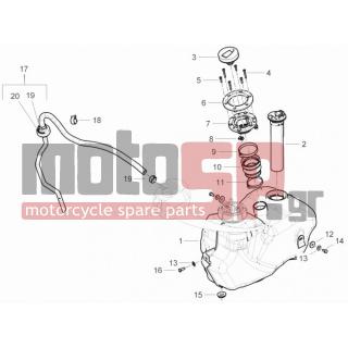 PIAGGIO - BEVERLY 300 RST 4T 4V IE E3 2013 - Body Parts - tank - 656842 - ΤΕΠΟΖΙΤΟ ΒΕΝΖ BEVERLY 300 MY10