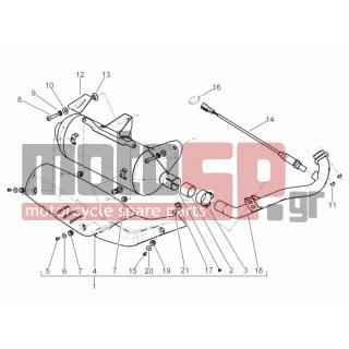 PIAGGIO - BEVERLY 300 RST 4T 4V IE E3 2013 - Exhaust - silencers - 880285 - ΒΙΔΑ TORX M5X16