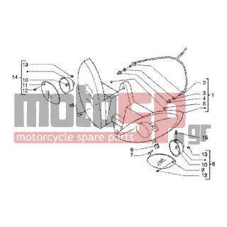 PIAGGIO - X9 200 < 2005 - Electrical - FRONT LIGHTS - 266005 - Πλάκα ελαστική