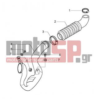 PIAGGIO - BEVERLY 125 < 2005 - Engine/Transmission - cooling pipe strap - 258249 - ΒΙΔΑ M4,2x19 (ΛΑΜΑΡΙΝΟΒΙΔΑ)