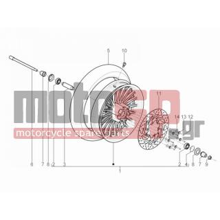 PIAGGIO - BEVERLY 300 RST 4T 4V IE E3 2012 - Frame - front wheel - 649910 - ΡΟΥΛΕΜΑΝ 6202-2RS1 ΜΕ ΤΣΙΜΟΥΧΑ