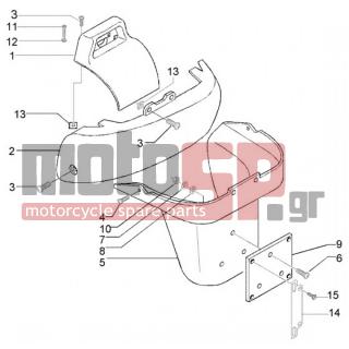 PIAGGIO - X9 250 EVOLUTION  < 2005 - Body Parts - COVER BACK - 62043200F2 - ΚΑΠΑΚΙ ΠΙΣΩ ΦΑΝΟΥ Χ9 EVOLUTION EXCAL 738