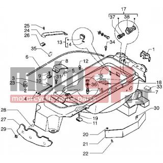 PIAGGIO - X9 500 < 2005 - Body Parts - helmet Case - 184142 - Πλάκα ελαστική