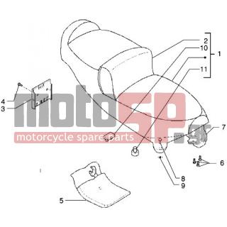 PIAGGIO - X9 500 < 2005 - Body Parts - Saddle-Supplied tools - 259830 - ΒΙΔΑ SCOOTER