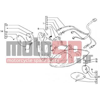 PIAGGIO - X9 500 < 2005 - Electrical - FRONT LIGHTS - 266005 - Πλάκα ελαστική