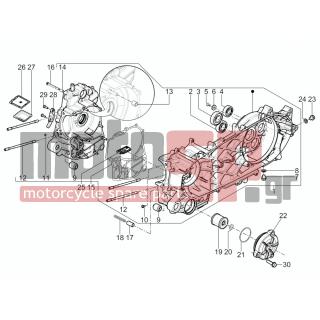 PIAGGIO - BEVERLY 350 4T 4V IE E3 SPORT TOURING 2013 - Engine/Transmission - OIL PAN