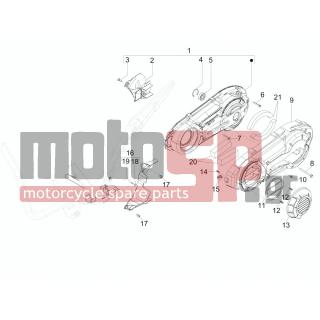 PIAGGIO - X9 500 EVOLUTION 2007 - Engine/Transmission - COVER sump - the sump Cooling - 575249 - ΒΙΔΑ M6x22 ΜΕ ΑΠΟΣΤΑΤΗ