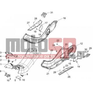 PIAGGIO - X9 500 EVOLUTION 2006 - Body Parts - Central fairing - Sill - 258249 - ΒΙΔΑ M4,2x19 (ΛΑΜΑΡΙΝΟΒΙΔΑ)