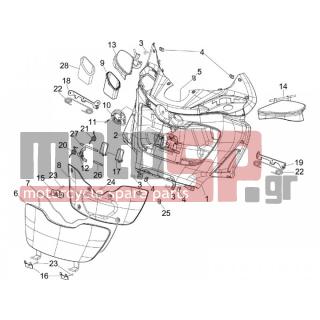 PIAGGIO - X9 500 EVOLUTION 2007 - Body Parts - Storage Front - Extension mask - 258249 - ΒΙΔΑ M4,2x19 (ΛΑΜΑΡΙΝΟΒΙΔΑ)