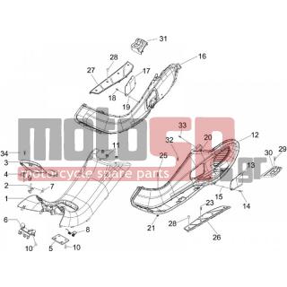 PIAGGIO - X9 500 EVOLUTION ABS 2006 - Body Parts - Central fairing - Sill - CM011101 - ΤΑΠΑ ΤΑΠΕΤΟΥ Χ9-Χ10-BEVERLY