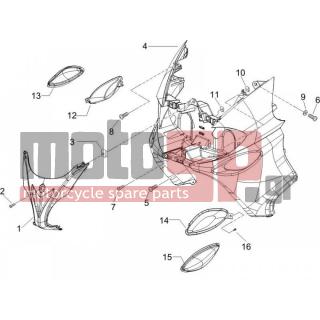 PIAGGIO - X9 500 EVOLUTION ABS 2007 - Body Parts - mask front - 297498 - ΒΙΔΑ M3x12