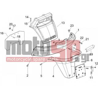 PIAGGIO - X9 500 EVOLUTION ABS 2006 - Body Parts - Aprons back - mudguard - 258249 - ΒΙΔΑ M4,2x19 (ΛΑΜΑΡΙΝΟΒΙΔΑ)