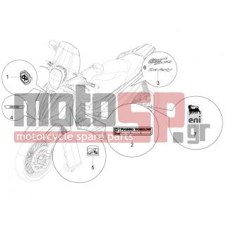PIAGGIO - BEVERLY 350 4T 4V IE E3 SPORT TOURING 2013 - Εξωτερικά Μέρη - Signs and stickers