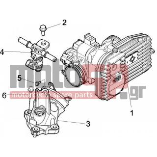 PIAGGIO - X9 500 EVOLUTION ABS 2007 - Κινητήρας/Κιβώτιο Ταχυτήτων - Throttle body - Injector - Fittings insertion - 414837 - ΒΙΔΑ M6X25-B016774